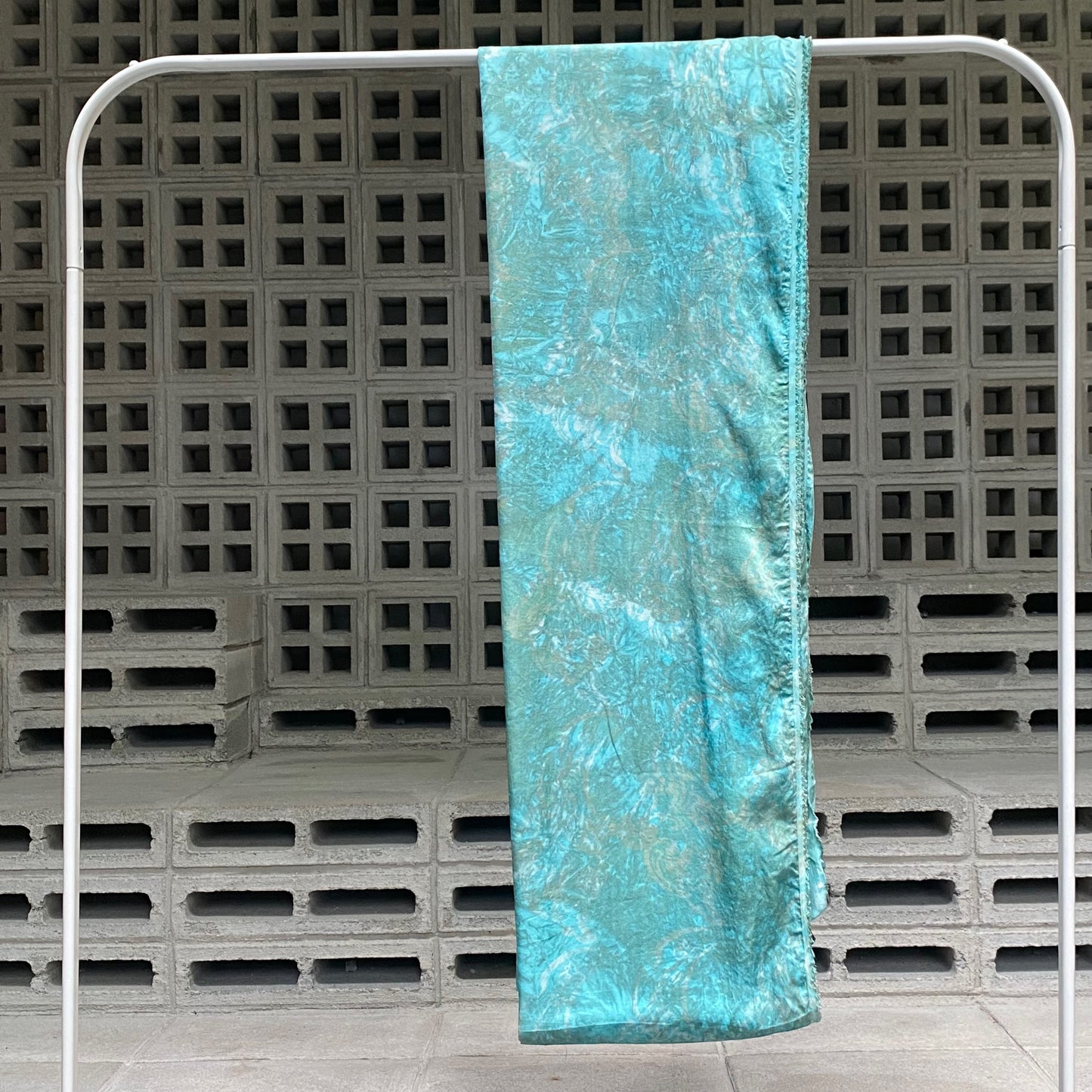 Fountain Blue - Satin Silk