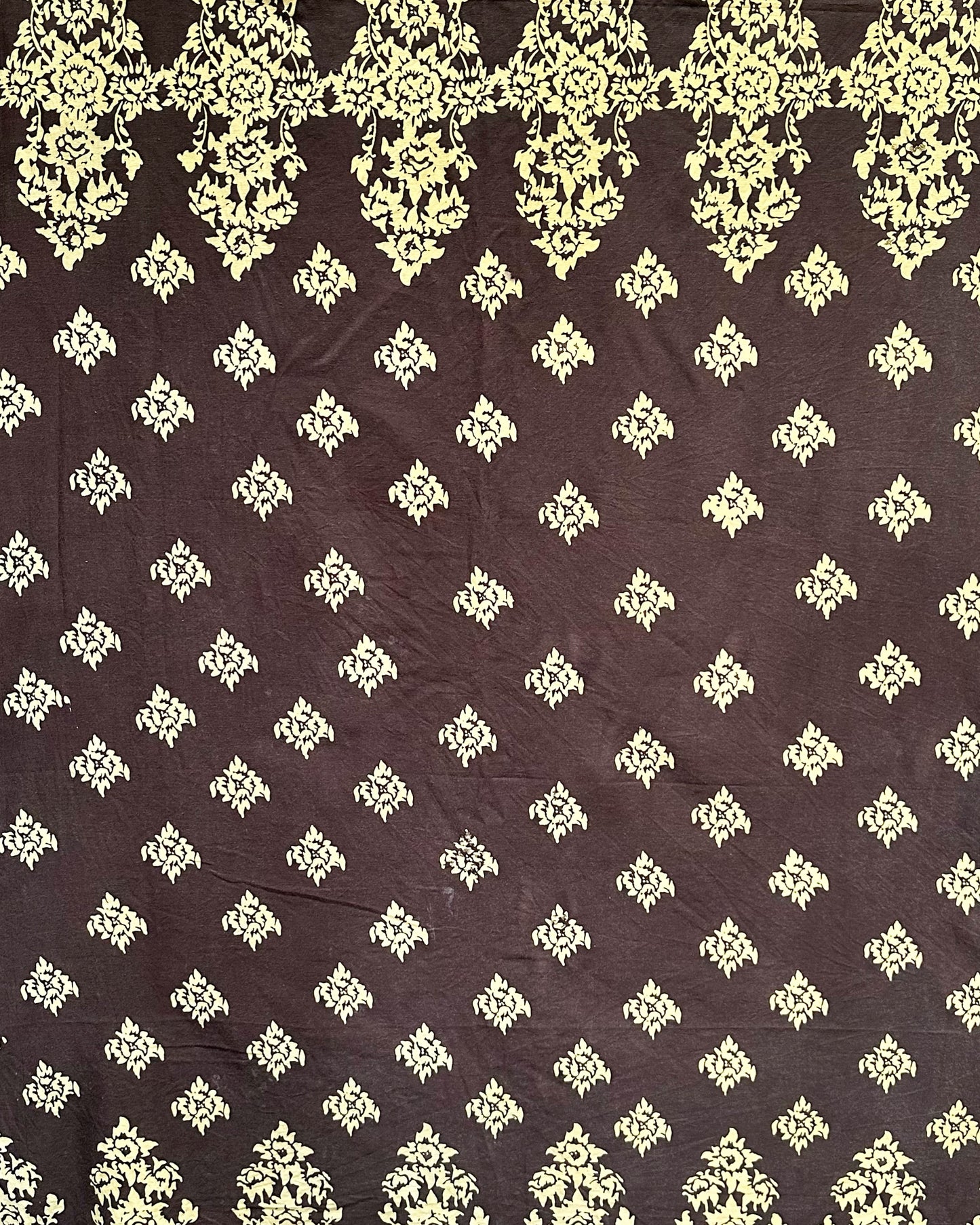 Cotton Satin - Brown Yellow