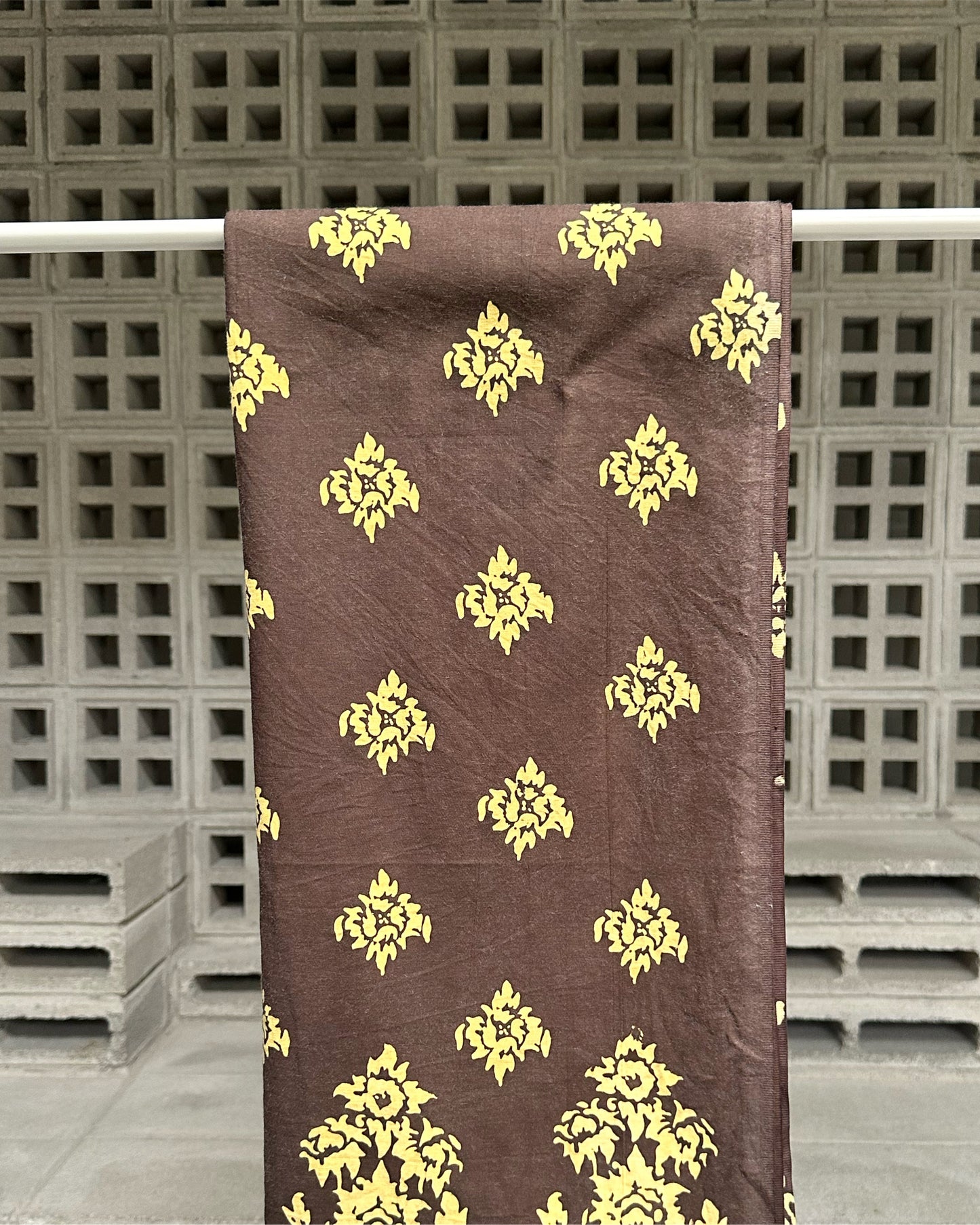 Cotton Satin - Brown Yellow