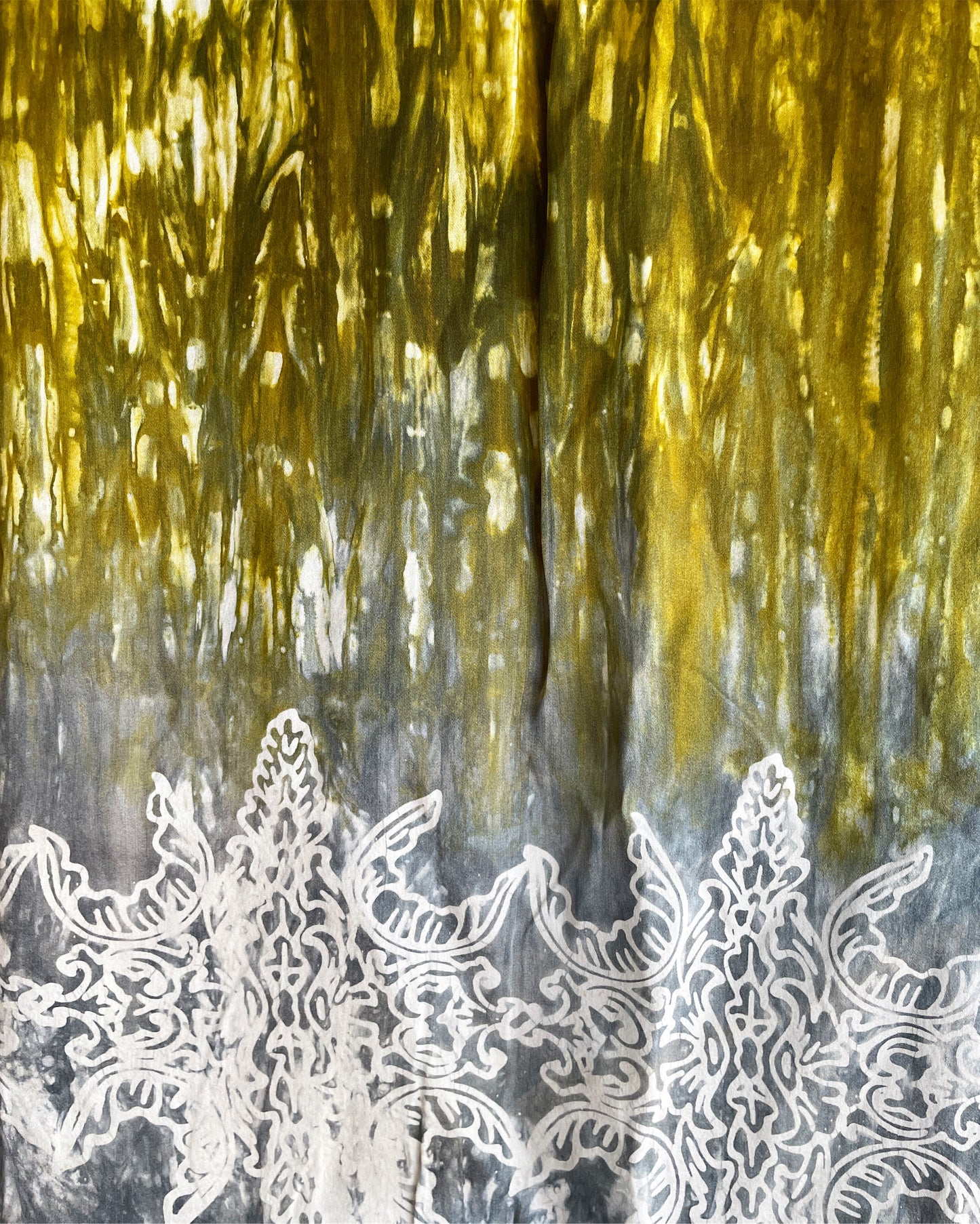 Satin Silk - Yellow Grey Ombre