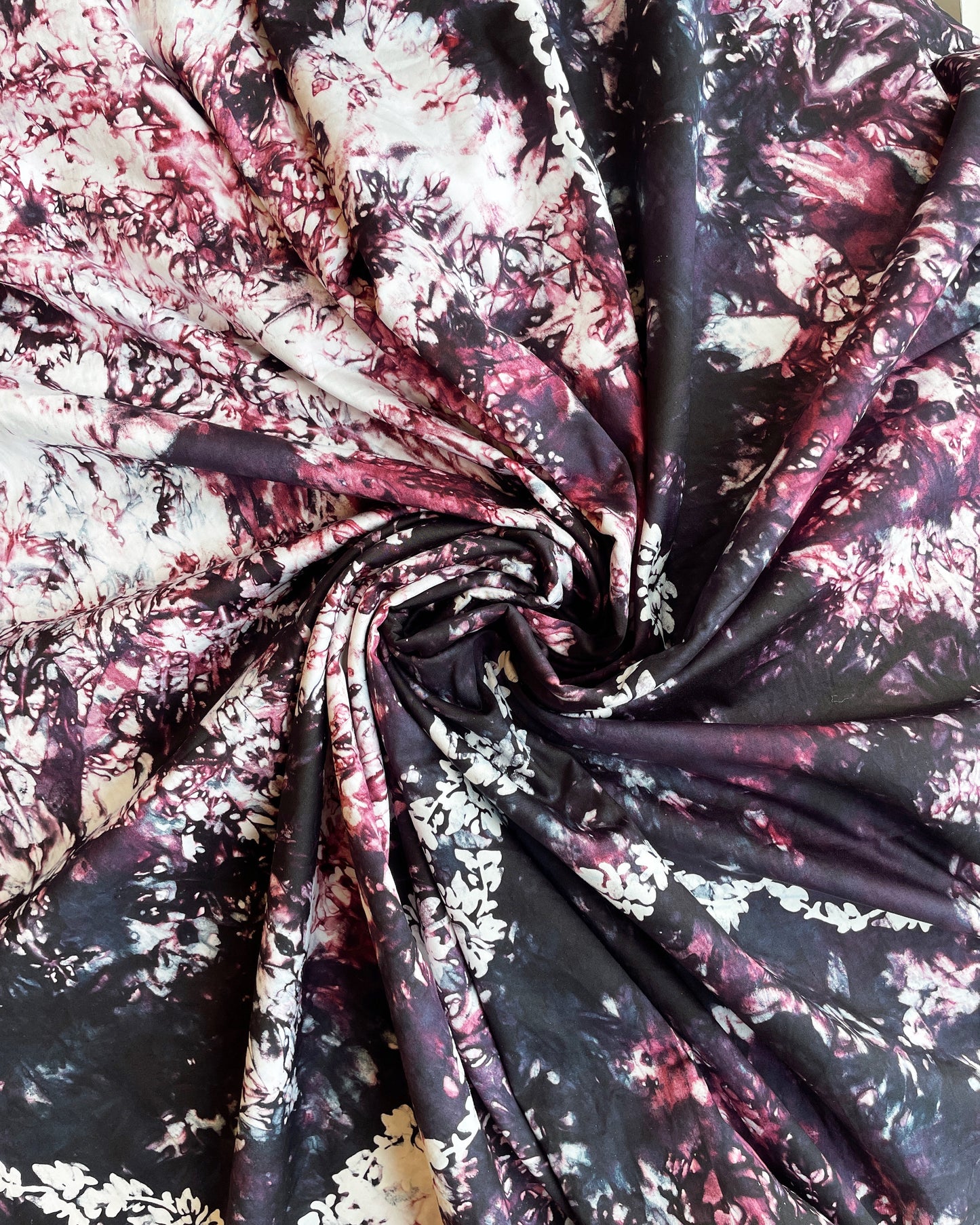 Cotton Satin - Off-Black Maroon