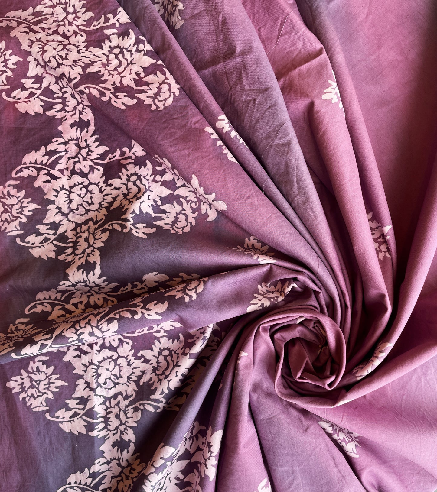 Cotton Satin - Purple-Fuschia Ombre