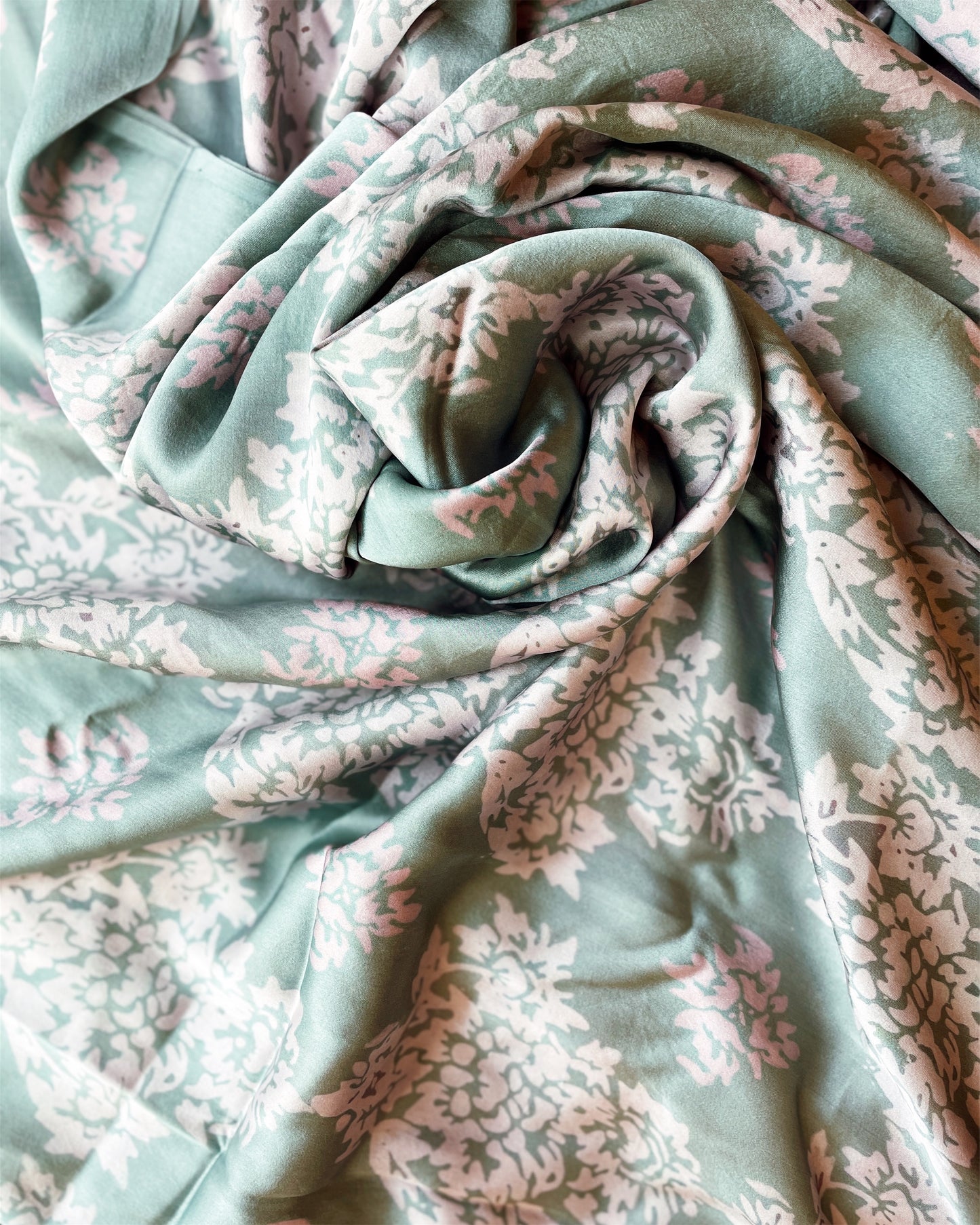 Satin Silk - Sage Green