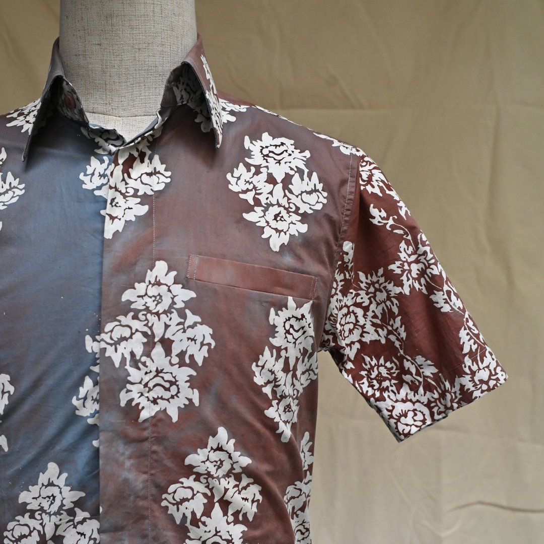 Blue-Copper Rose Ombre - Men's Bespoke Shirt