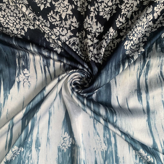 Stardust Blue - Satin Silk