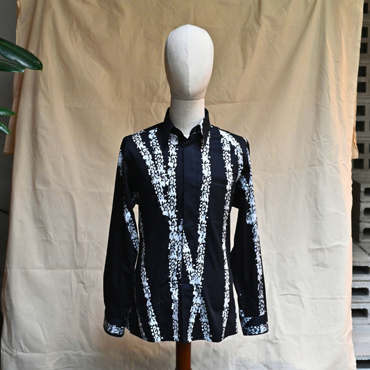 Black & Ivory Vine - Men's Bespoke Shirt