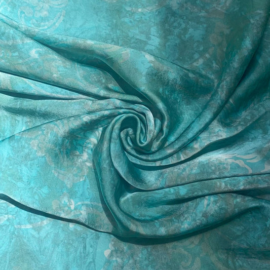 Fountain Blue - Satin Silk